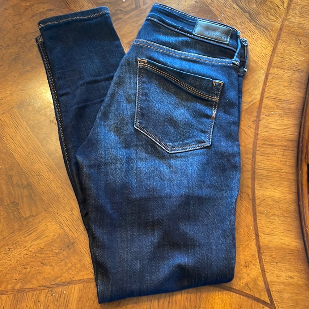 Express Stretch Legging Mid-Rise dark wash Jeans size O short  0S